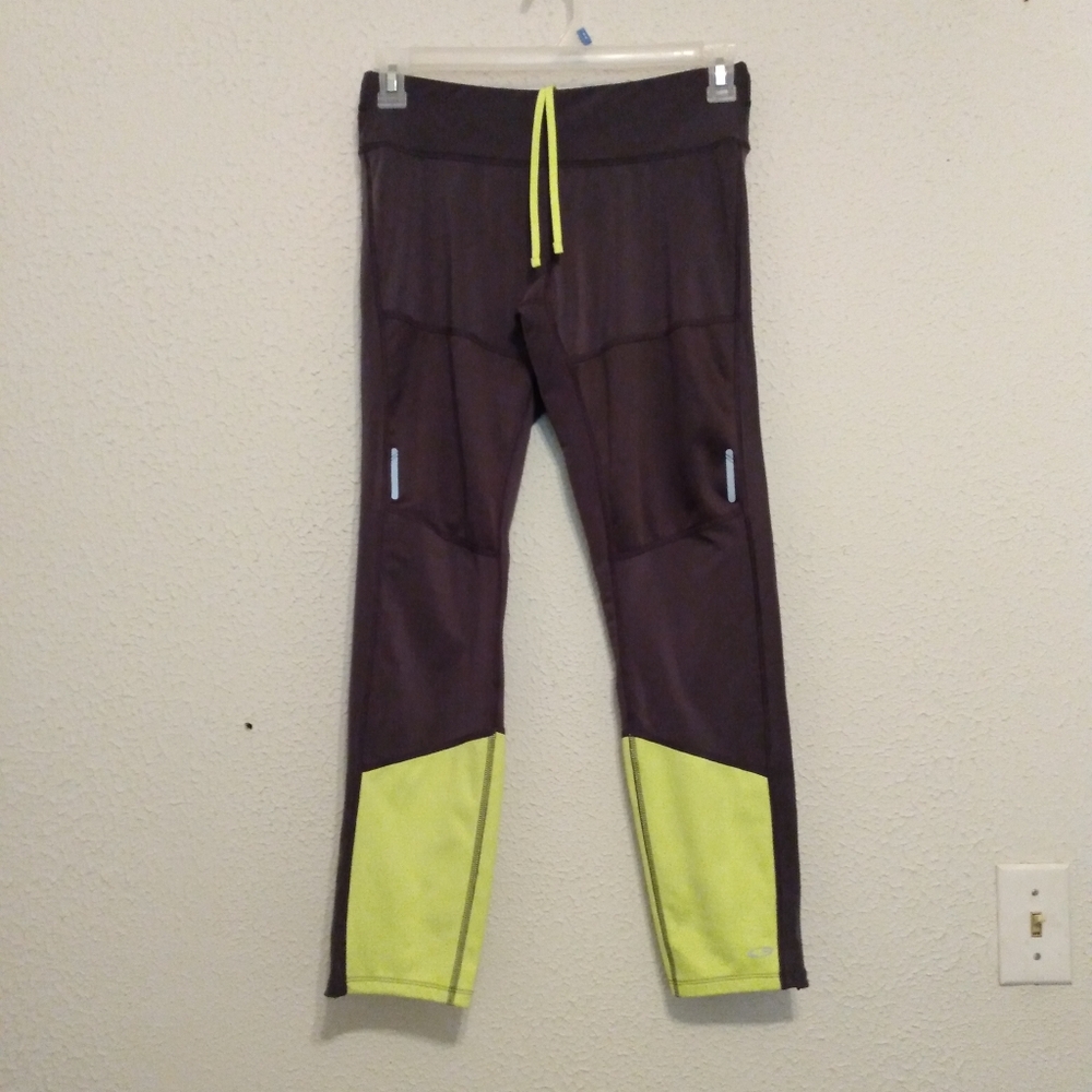 Champion Duo Dry Gray Green Zip Leg Joggers Pant M